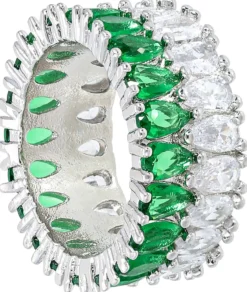 Bijou Brigitte Für Bestimmte Anlässe>Ring - Gleaming Emerald grün, silber