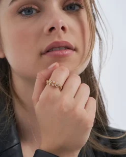 Bijou Brigitte Ringe Gold>Ring - Gleaming Leaves gold