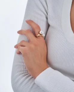 Bijou Brigitte Perlenschmuck|Ringe Gold>Ring - Gleamy Pearls gold, weiß