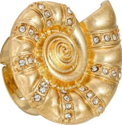 Bijou Brigitte Statement-Ringe|Ringe Gold>Ring - en Ammonite gold