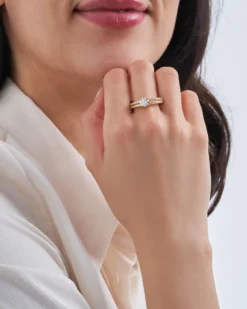 Bijou Brigitte Antragsringe|Silver Crystals>Ring - en Beauty gold