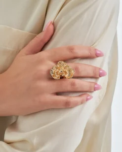 Bijou Brigitte Statement-Ringe|Ringe Gold>Ring - en Orchid gold