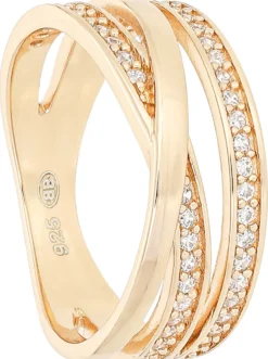Bijou Brigitte Silver Crystals|Ringe Gold>Ring - Shine gold