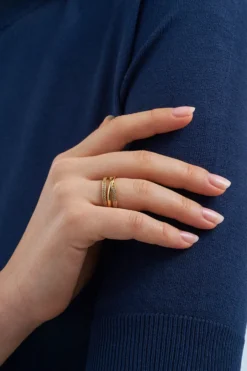 Bijou Brigitte Silver Crystals|Ringe Gold>Ring - Shine gold