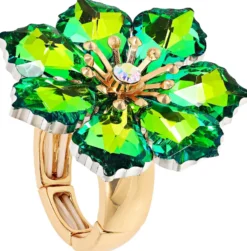 Bijou Brigitte Statement-Ringe|Blumenschmuck>Ring - Green Blossom grün