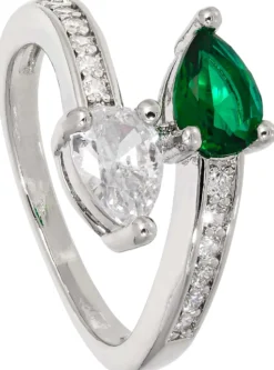 Bijou Brigitte Ringe Mit Steinen>Ring - Green Glint grün, silber