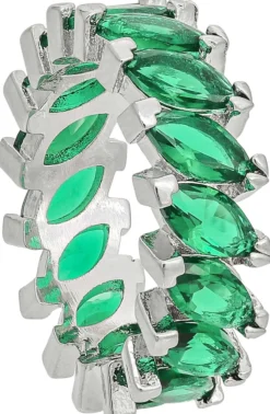Bijou Brigitte Ringe Mit Steinen>Ring - Green Shine grün, silber