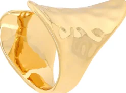 Bijou Brigitte Statement-Ringe|Ringe Gold>Ring - Hammered Asymmetry gold