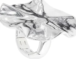 Bijou Brigitte Statement-Ringe>Ring - Hammered Shape silber