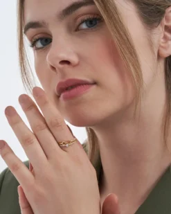 Bijou Brigitte Silver Crystals|Ringe Gold>Ring - Infinite Spark gold