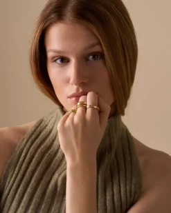 Bijou Brigitte Edelstahlringe|Edelstahlschmuck In Gold>Ring - Midnight gold