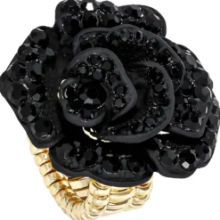 Bijou Brigitte Statement-Ringe>Ring - Mystery Rose schwarz