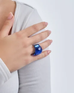 Bijou Brigitte Edelstahlringe|Statement-Ringe>Ring - Ocean Blue blau, silber