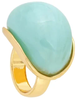 Bijou Brigitte Statement-Ringe|Ringe Gold>Ring - Ocean Dome türkis, gold