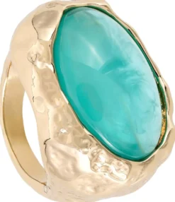 Bijou Brigitte Statement-Ringe|Ringe Gold>Ring - Ocean Shine gold, türkis