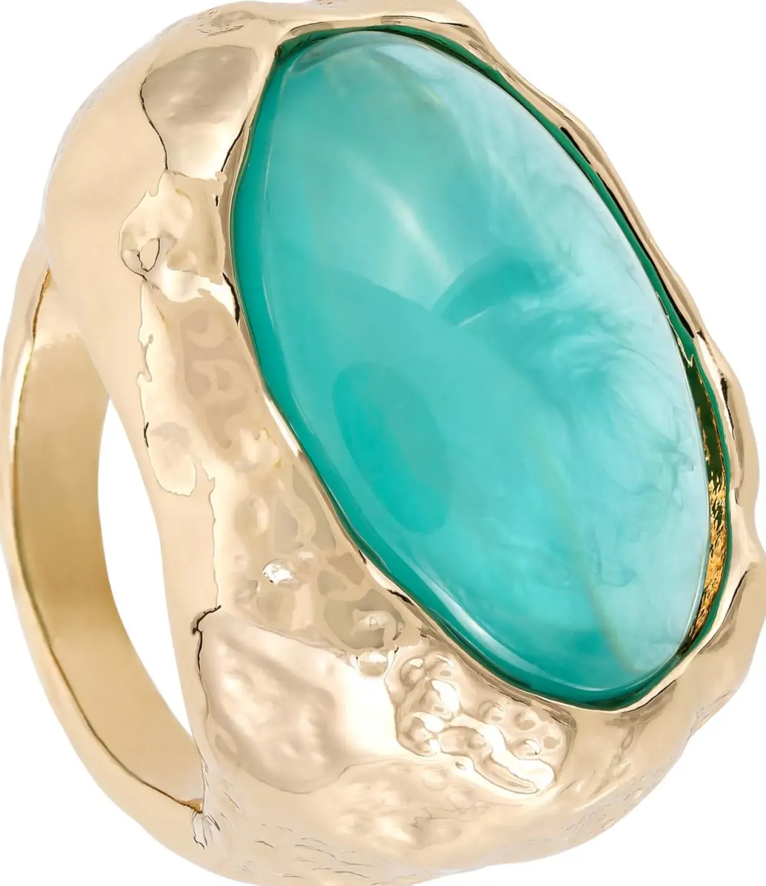 Bijou Brigitte Statement-Ringe|Ringe Gold>Ring - Ocean Shine gold, türkis