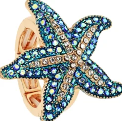 Bijou Brigitte Statement-Ringe|Maritimer Schmuck>Ring - Ocean Star blau