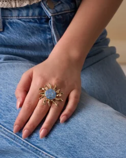 Bijou Brigitte Statement-Ringe|Ringe Gold>Ring - Ocean Sunset gold