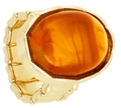 Bijou Brigitte Statement-Ringe|Ringe Gold>Ring - Orange Oval gold, orange
