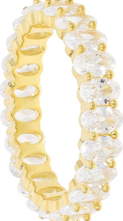 Bijou Brigitte Silver Crystals|Ringe Mit Steinen>Ring - Oval Zirkonia gold