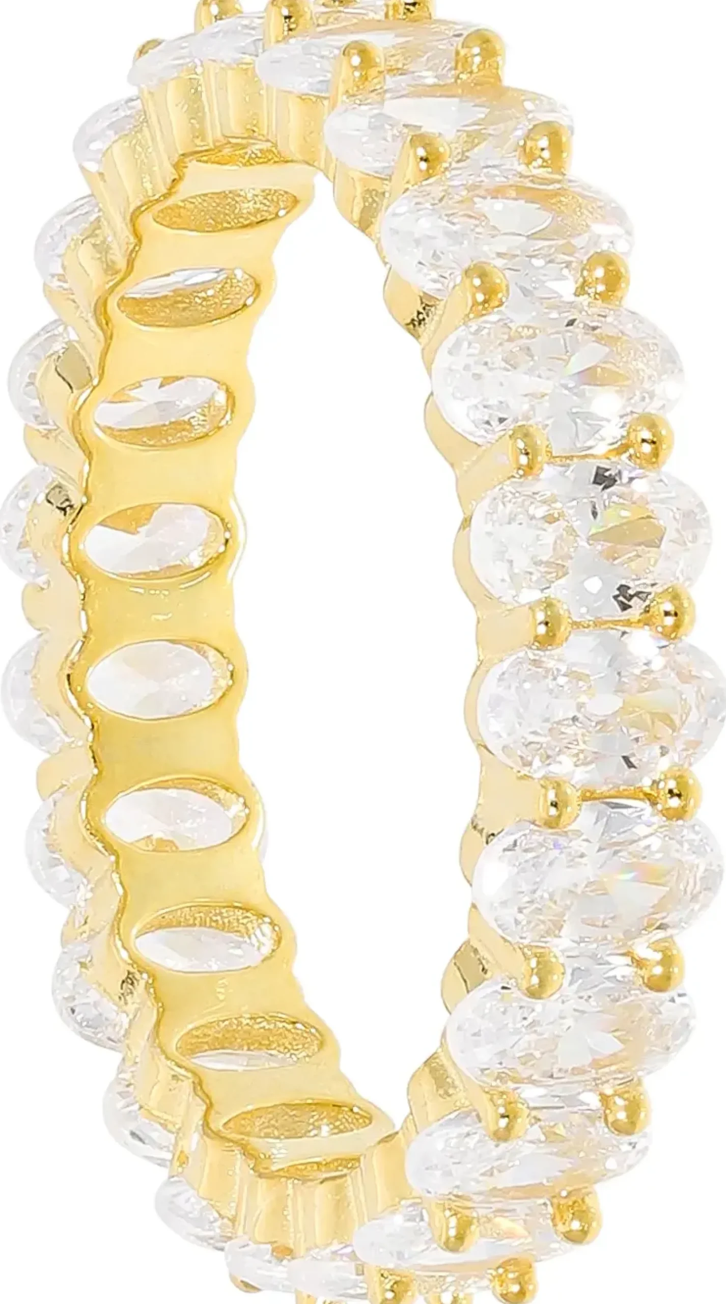 Bijou Brigitte Silver Crystals|Ringe Mit Steinen>Ring - Oval Zirkonia gold
