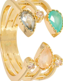 Bijou Brigitte Statement-Ringe|Ringe Gold>Ring - Pastel Sparkle gold