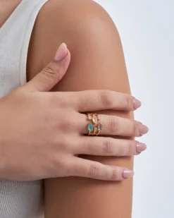 Bijou Brigitte Statement-Ringe|Ringe Gold>Ring - Pastel Sparkle gold
