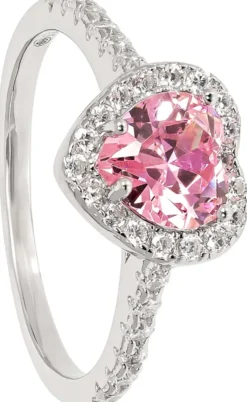 Bijou Brigitte Antragsringe|Ringe Mit Steinen>Ring - Perfect Heart rosa, silber