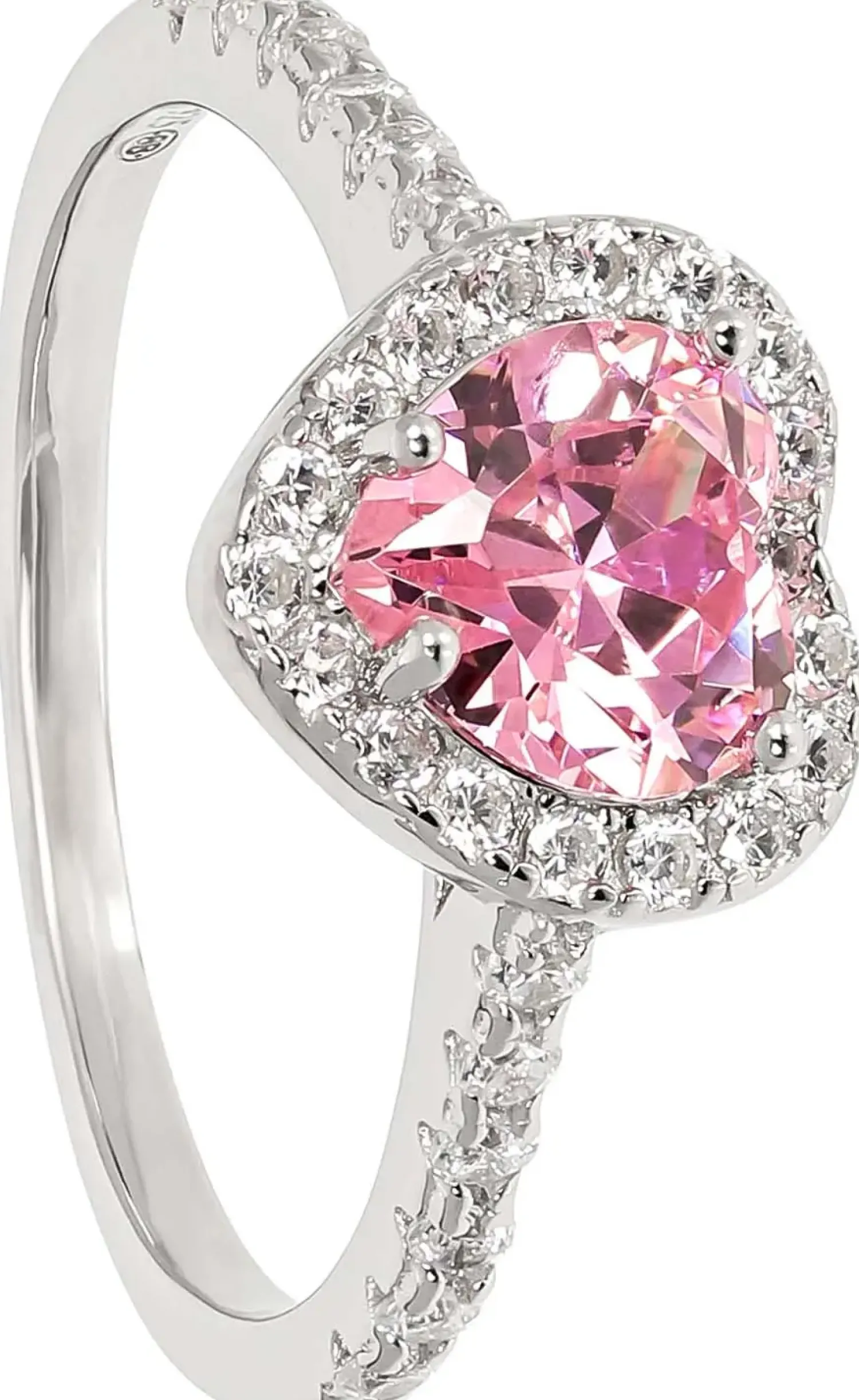Bijou Brigitte Antragsringe|Ringe Mit Steinen>Ring - Perfect Heart rosa, silber