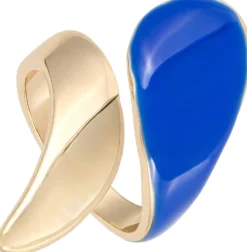 Bijou Brigitte Ringe Gold>Ring - Poppy Blue gold, blau
