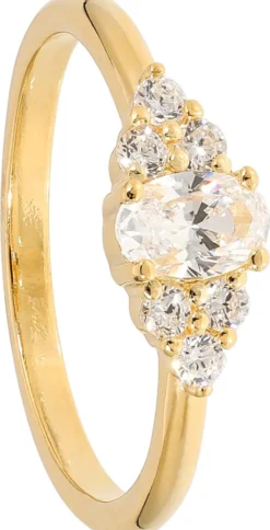 Bijou Brigitte Antragsringe|Silver Crystals>Ring - Pretty Pleasure gold