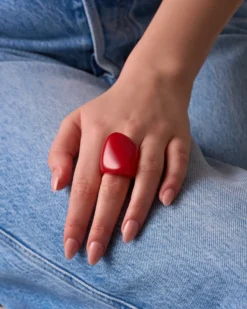 Bijou Brigitte Statement-Ringe>Ring - Red Art rot