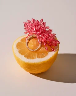 Bijou Brigitte Statement-Ringe>Ring - Red Beads rot