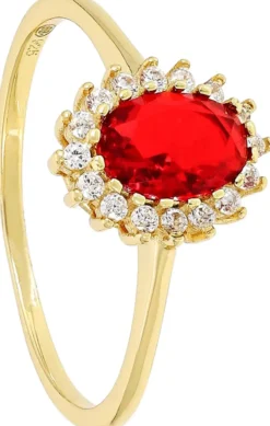Bijou Brigitte Ringe 925Er Silber|Antragsringe>Ring - Red Dream gold, rot