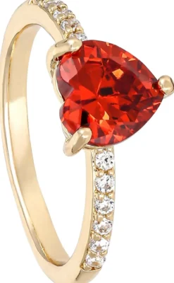 Bijou Brigitte Antragsringe|Ringe Mit Steinen>Ring - Red Heart gold, rot