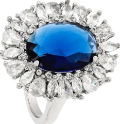 Bijou Brigitte Statement-Ringe>Ring - Royal Oval blau, silber