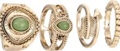 Bijou Brigitte Ring-Sets|Ringe Gold>Ring-Set - Antique Green gold, grün