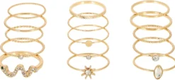 Bijou Brigitte Ring-Sets|Ringe Gold>Ring-Set - Boho Gleam gold