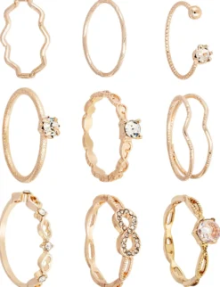 Bijou Brigitte Ring-Sets|Ringe Gold>Ring-Set - Boho Rose gold