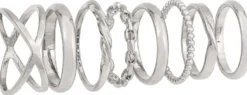 Bijou Brigitte Ring-Sets>Ring-Set - Bright Day silber