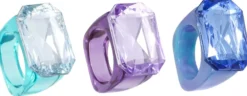 Bijou Brigitte Ring-Sets|Statement-Ringe>Ring-Set - Color Splash türkis, lila, blau