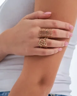 Bijou Brigitte Ring-Sets|Ringe Gold>Ring-Set - Coral Duo gold
