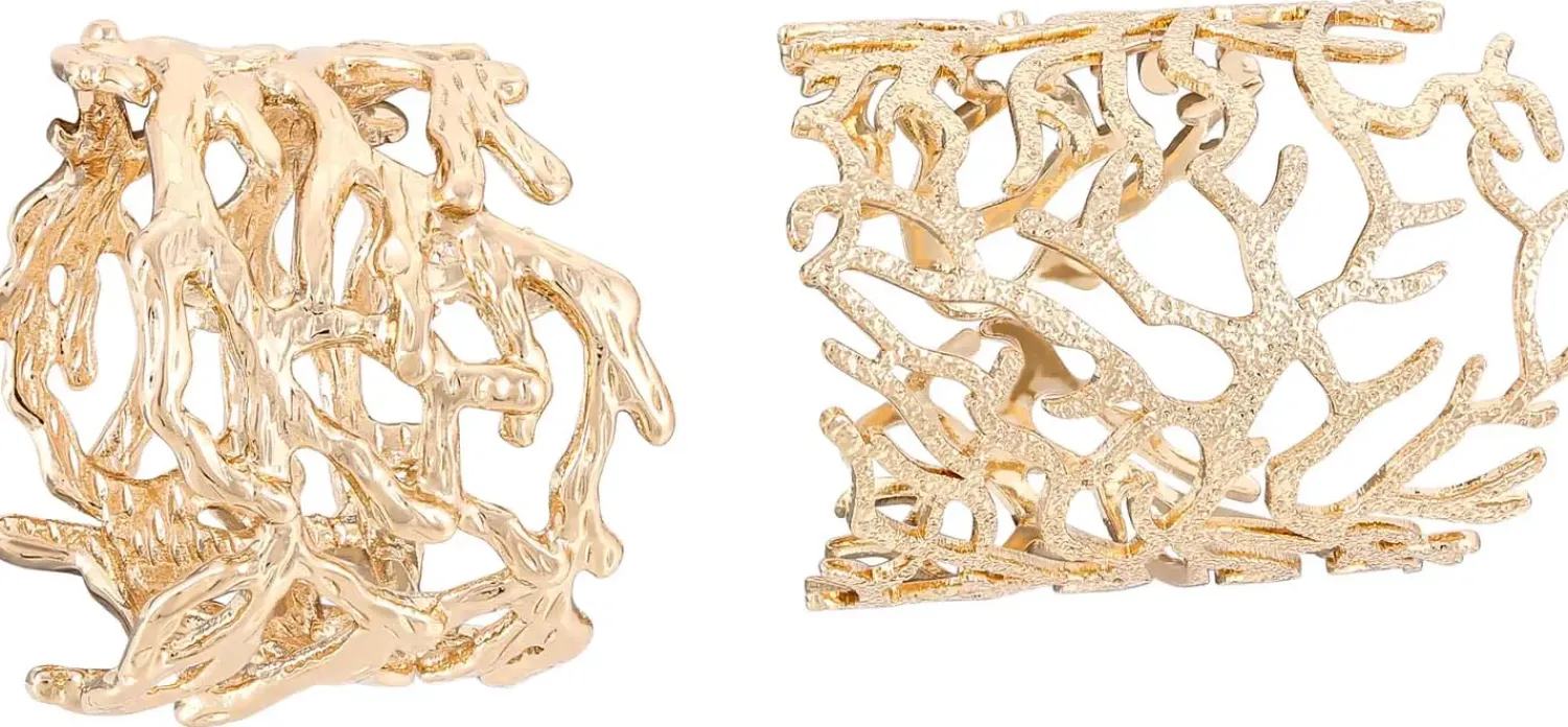 Bijou Brigitte Ring-Sets|Ringe Gold>Ring-Set - Coral Duo gold