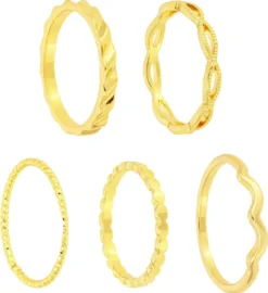 Bijou Brigitte Ring-Sets|Ringe Gold>Ring-Set - Delicate Mix gold