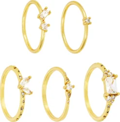 Bijou Brigitte Ring-Sets|Ringe Gold>Ring-Set - Fairy Sparkle gold
