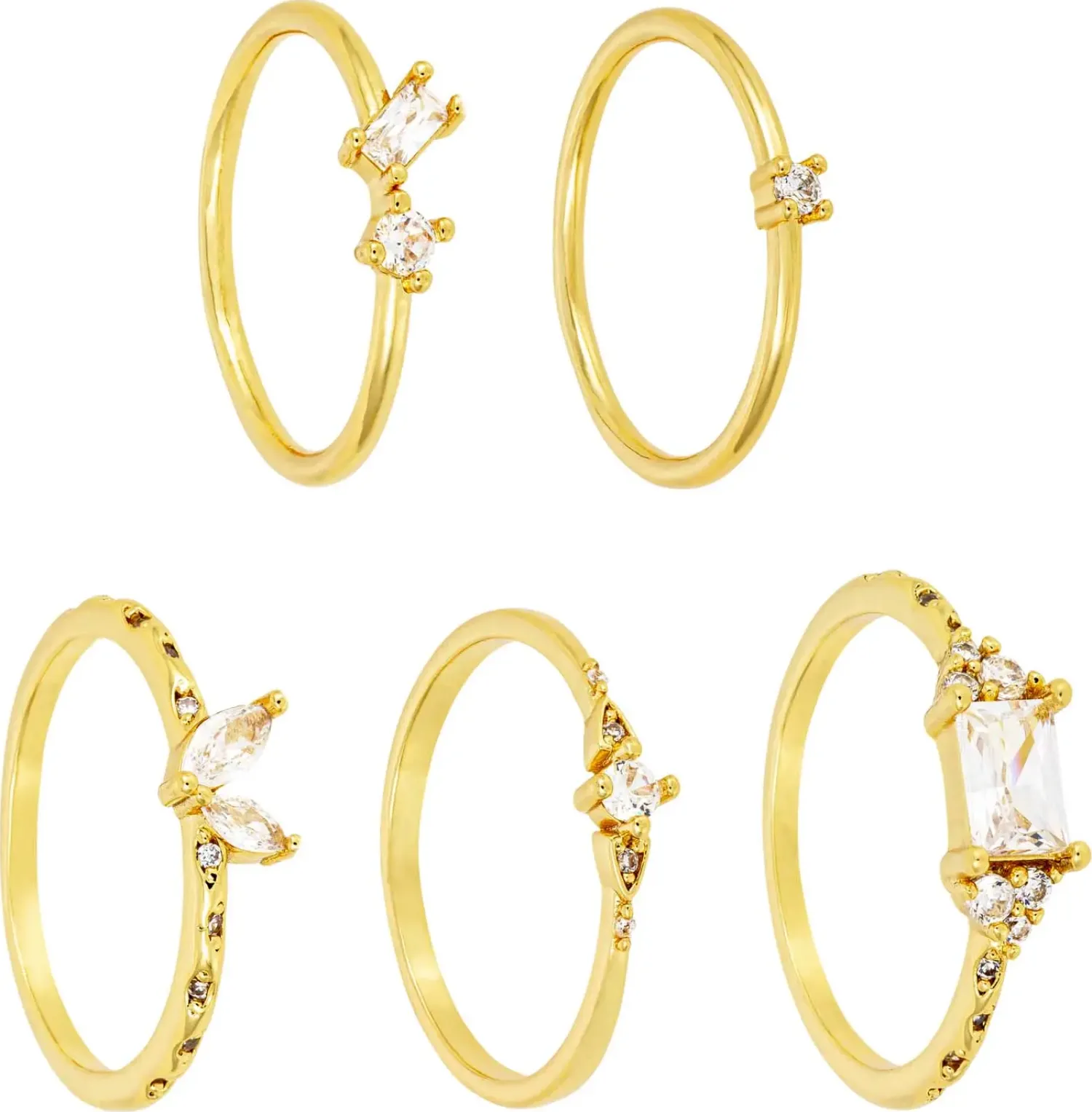 Bijou Brigitte Ring-Sets|Ringe Gold>Ring-Set - Fairy Sparkle gold