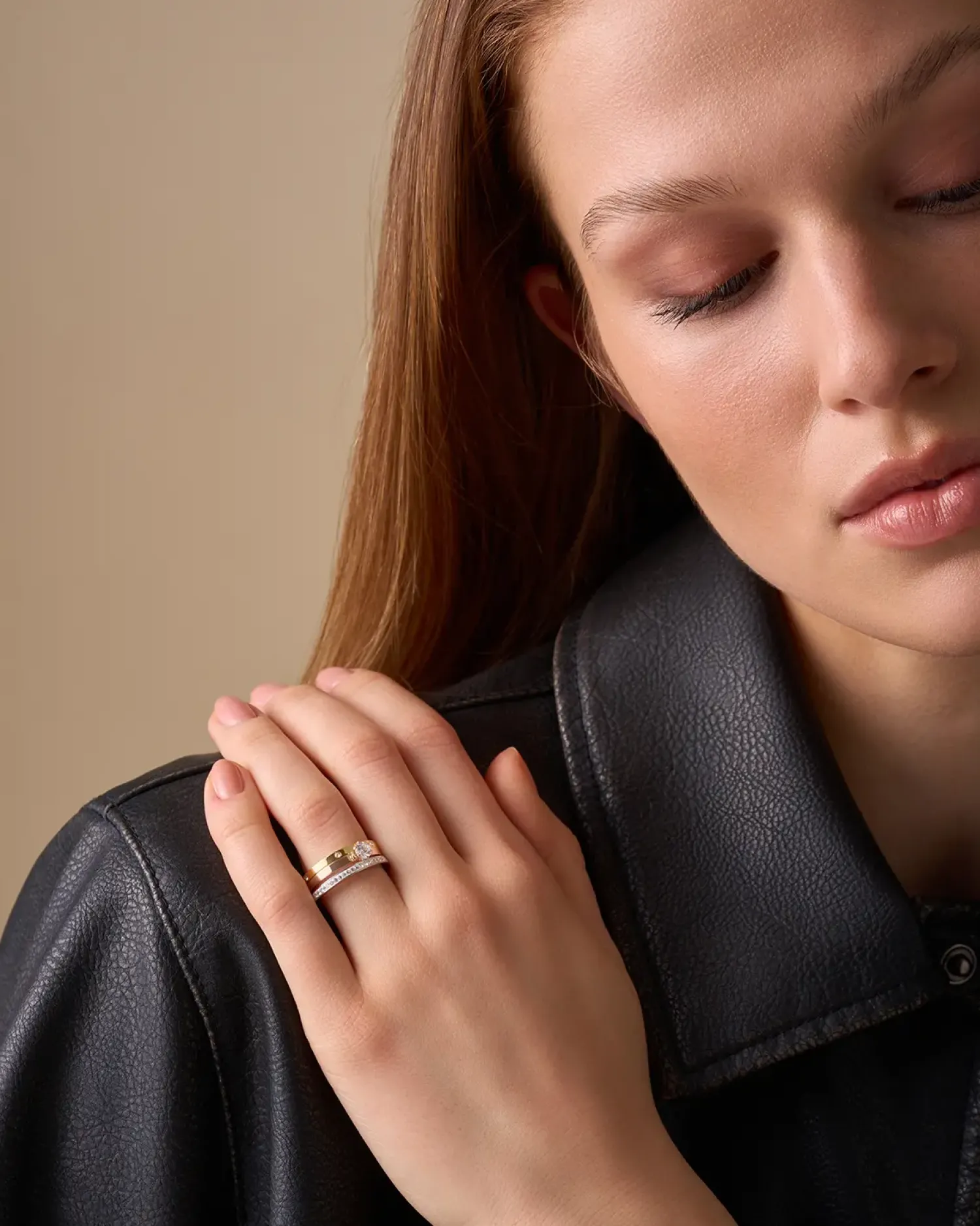 Bijou Brigitte Edelstahlschmuck In Roségold|Edelstahlringe>Ring-Set - Fine Trio gold, roségold, silber