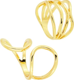 Bijou Brigitte Ring-Sets|Ringe Gold>Ring-Set - Fluid Waves gold