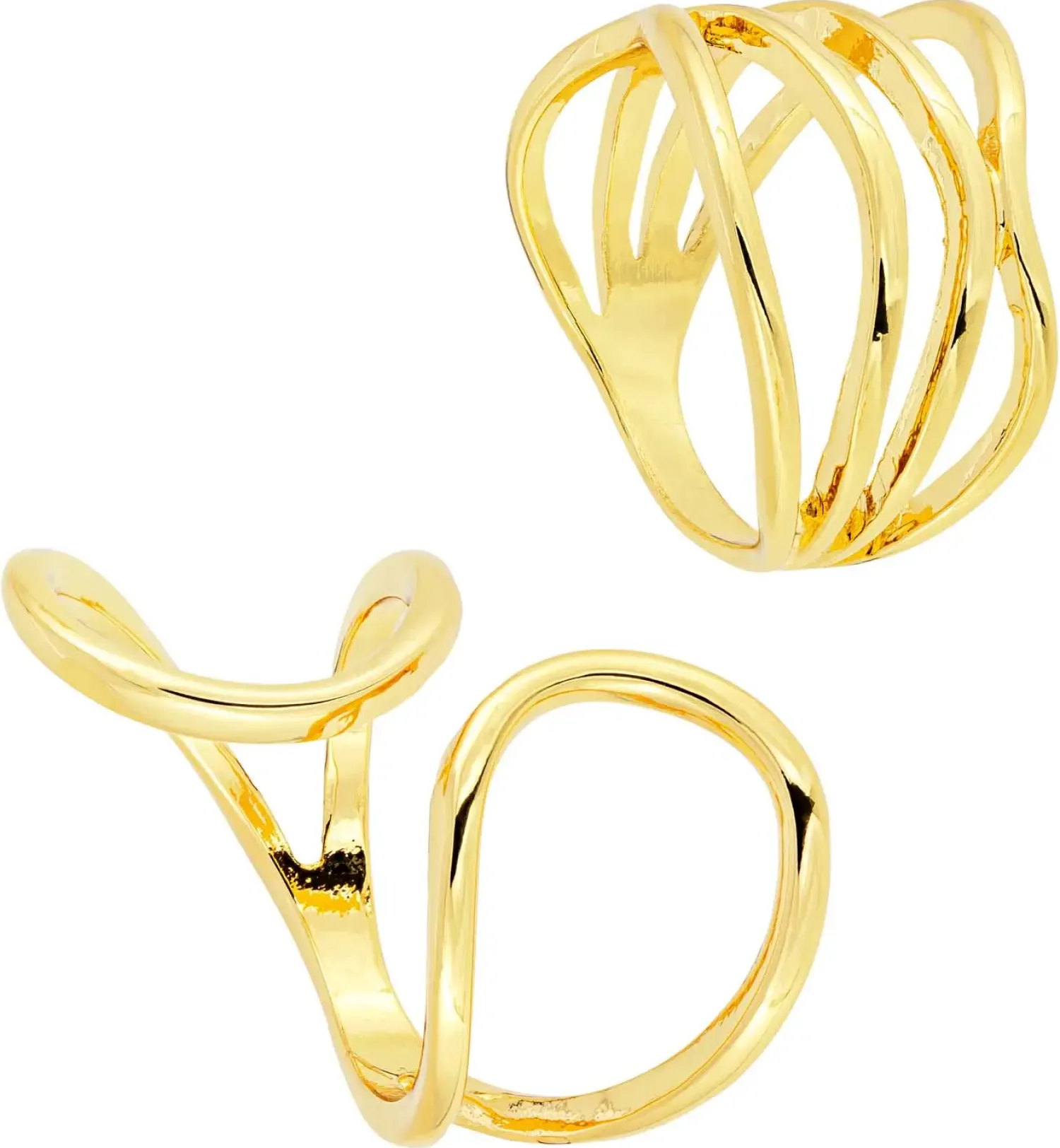 Bijou Brigitte Ring-Sets|Ringe Gold>Ring-Set - Fluid Waves gold