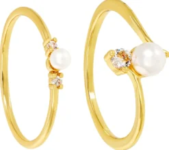 Bijou Brigitte Ring-Sets|Ringe Gold>Ring Set - Glamour Pearl gold